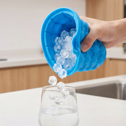 Round Ball Ice Cube Tray with Lid, 21 Grid Spherical Ice Mold for Freezer, Ice Balls, Juice Cubes, Chocolate, Jelly &amp; Candy Making (1 Pc)
