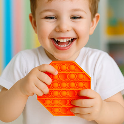 Premium Silicone Pop It Fidget Toy Reusable Sensory Bubble Popper Stress Relief Toy for Kids (1 Pc)