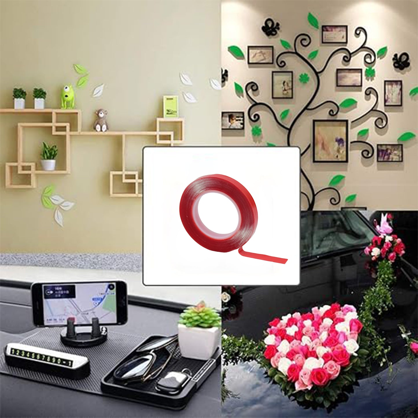 Heavy Duty Transparent Acrylic Foam Mounting Tape (3 Mtr Approx / 1 Pc)