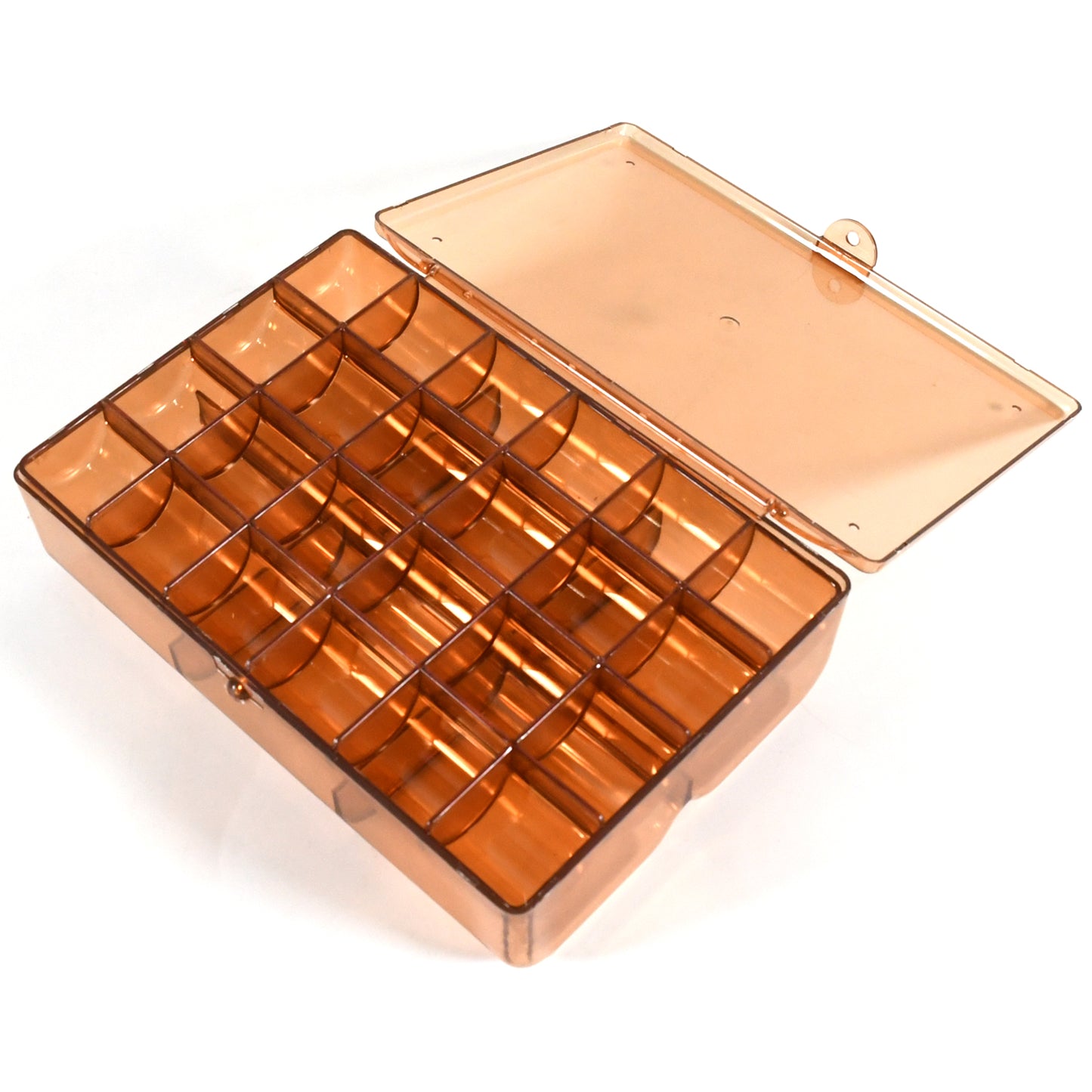 2 Layer Acrylic Jewelry Storage Box 30 Compartment Transparent Organizer for Earrings Rings Makeup Nail Art and Accessories (1 Pc)