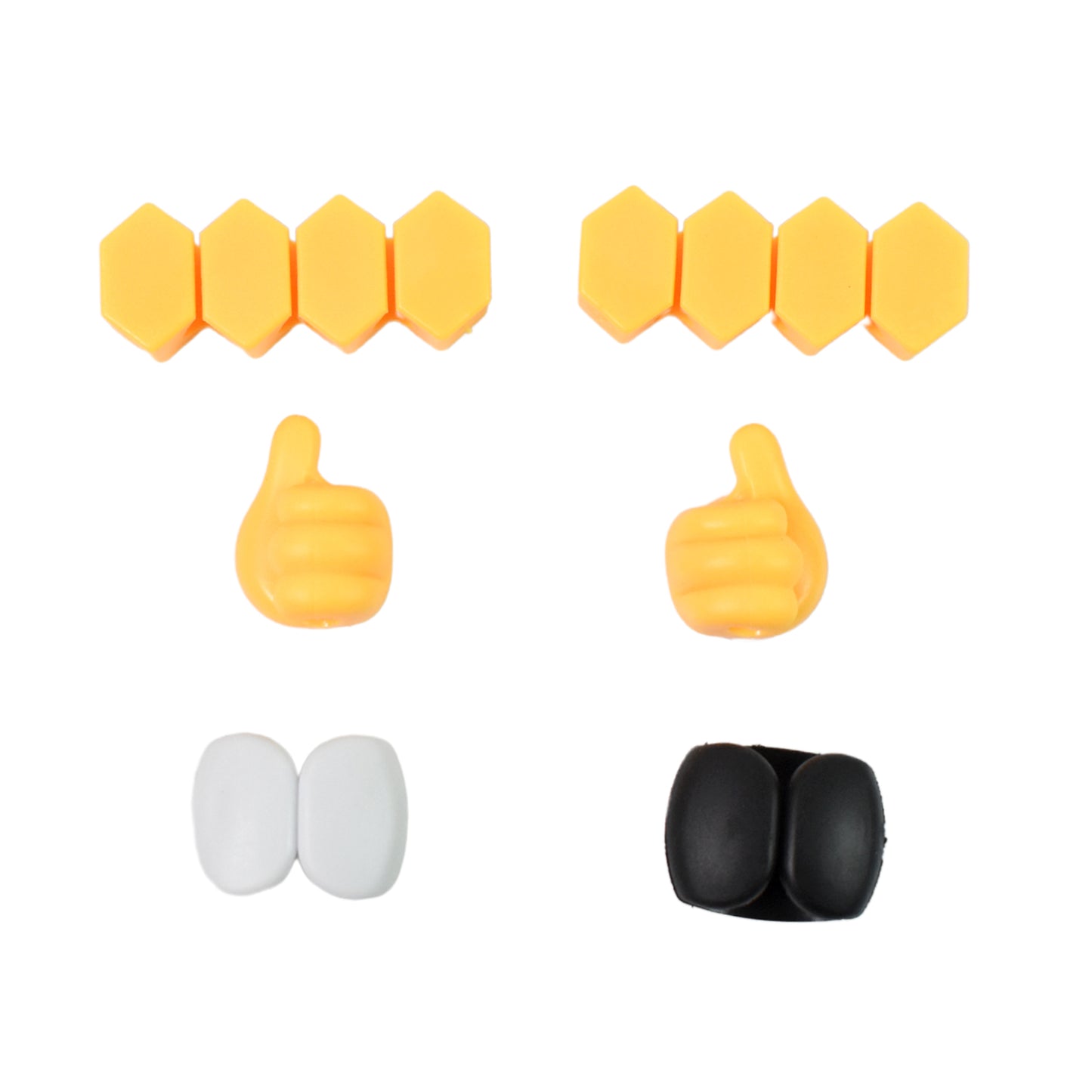 Mix Design Silicone Desktop Cable Organizer and Thumb Wall Hooks Self Adhesive Wire Clips for USB Cables Headphones Razor Toothbrush Keys and Home Office Storage (6 Pcs Set)