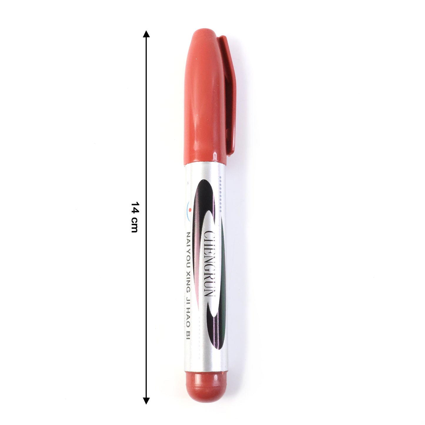 Maroon Premium Permanent Marker Pen for Writing, Labeling, Office, School & Industrial Use | Quick-Dry Anti-Smudge Multi-Surface Marker with Smooth Bold Ink & Precision Tip (1 Pc)