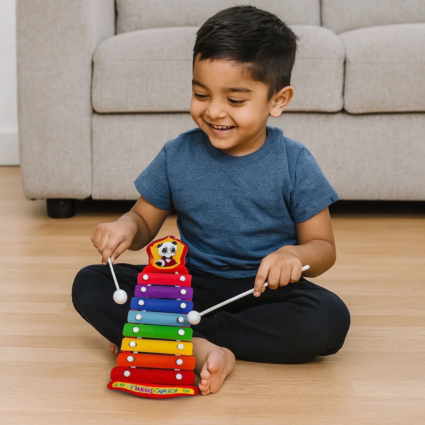 Colorful Kids Musical Xylophone Toy with Dual Mallets | Sound Recognition & Creative Play – Handheld Educational Musical Toy for Children