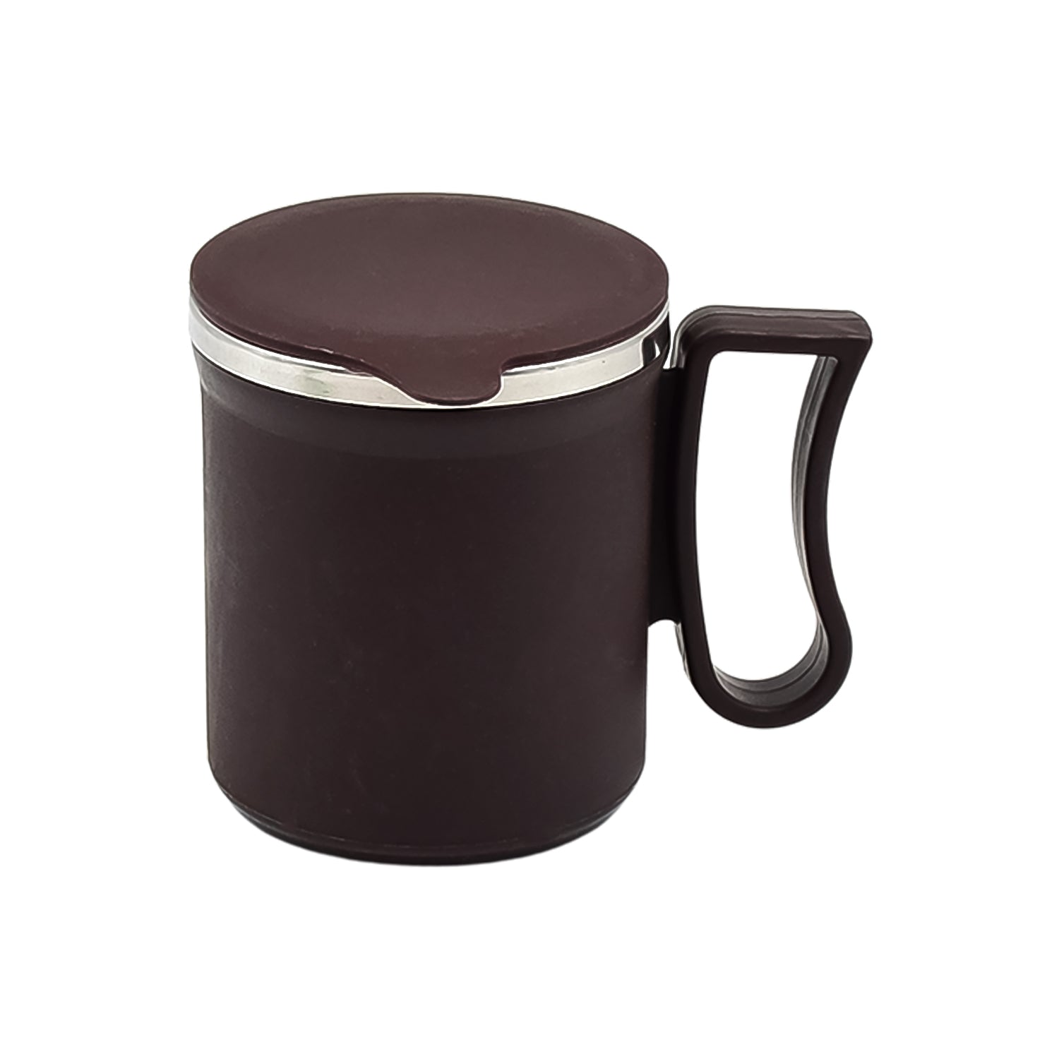 Insulated Coffee Mug with Lid & Handle (Random Color, Approx 200 Ml)