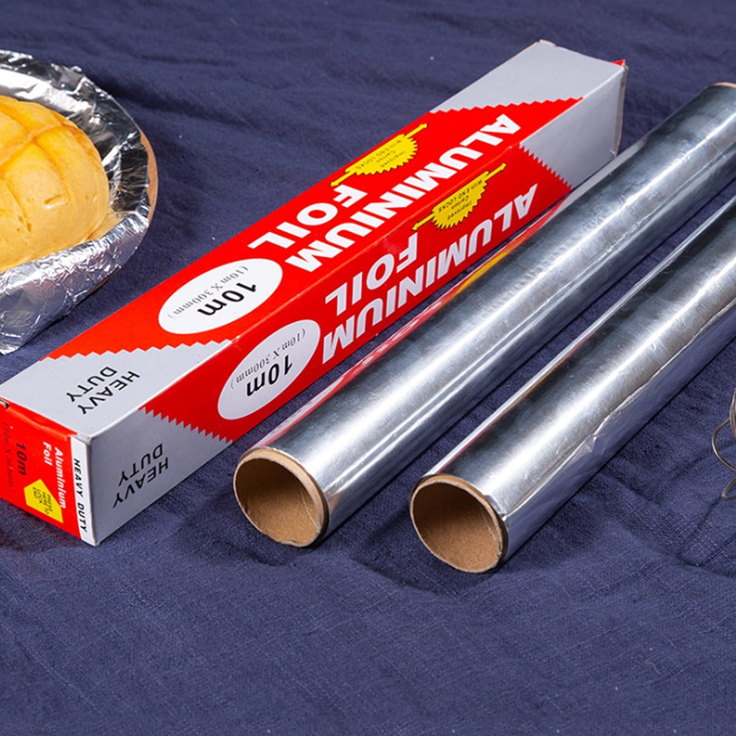 Heavy Duty Aluminum Foil Roll | Thick, Non-Stick Foil for Baking, Grilling &amp; Food Storage (10 m × 300 mm)