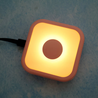 Portable USB-Powered Touch Sensor LED Night Lamp – Soft Ambient Square LED Light (1 Pc)