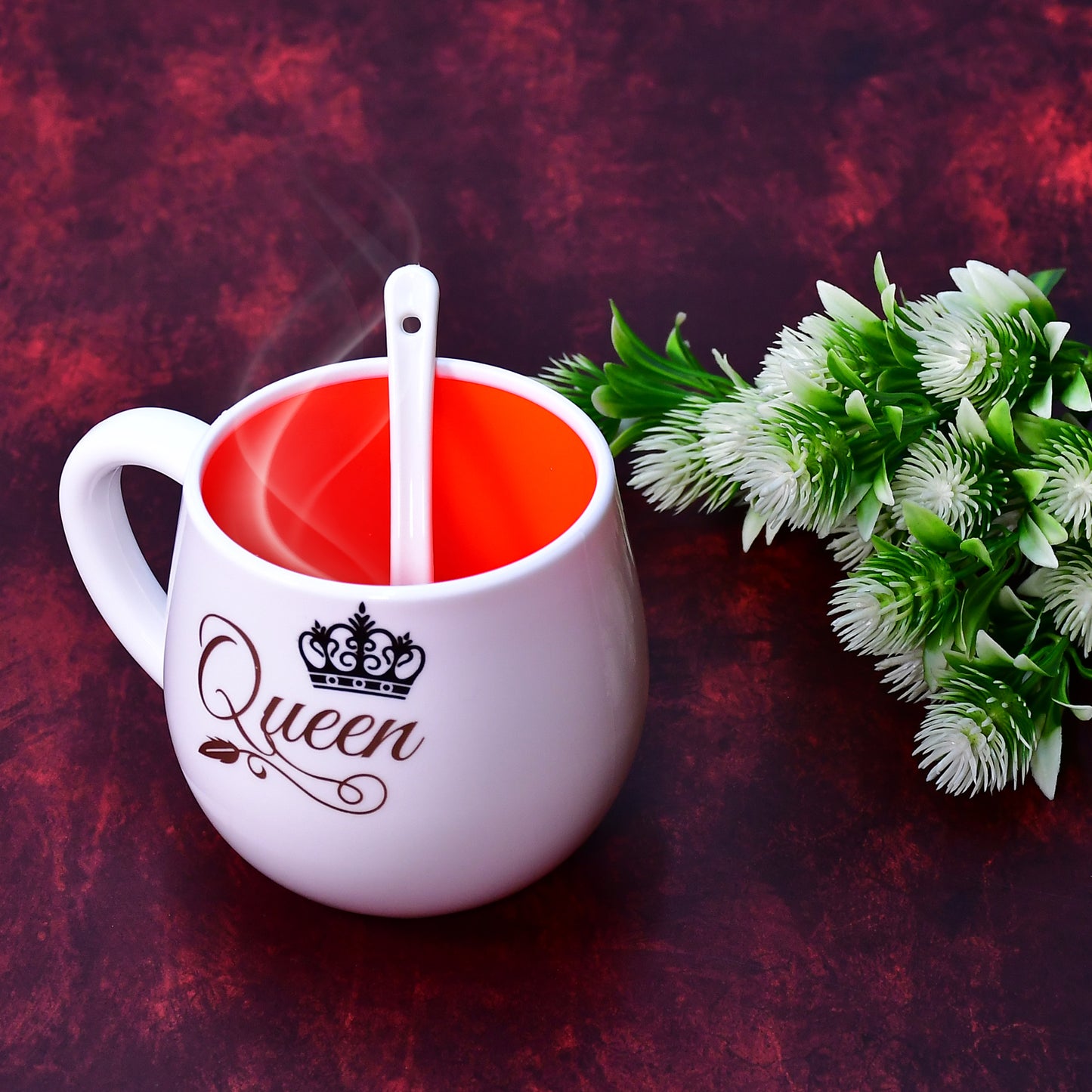 Multi Design Ceramic Coffee Mug with Spoon and Gift Box Packing Microwave Safe Tea and Coffee Mug for Gifting