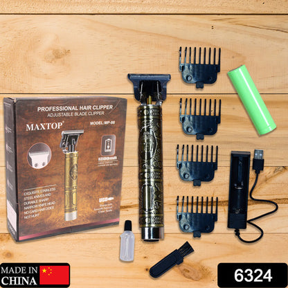 Professional Hair Trimmer for Men – Rechargeable Cordless Hair Clipper and Shaver with Adjustable T-Blade for Beard, Haircut, Fade and Styling (1 Pc)