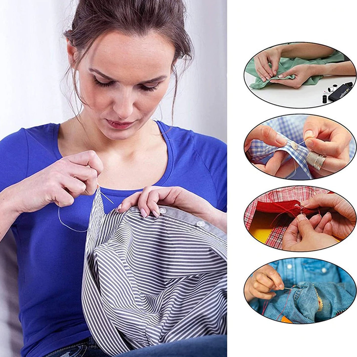33 Piece Portable Sewing Kit with Zipper Case | Compact Travel Sewing Set for Emergency Repairs, Home, Tailoring and DIY