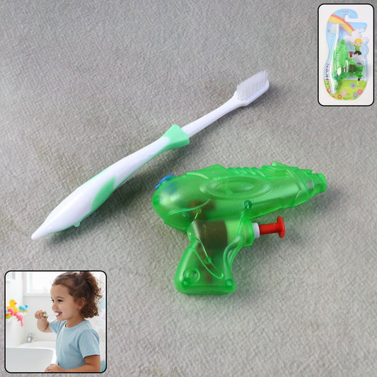 Kids Toothbrush and Water Gun Toy Set – Fun and Interactive Oral Care Combo for Kids | Includes Playful Toothbrush and Water Gun Toy | Perfect for Little Ones