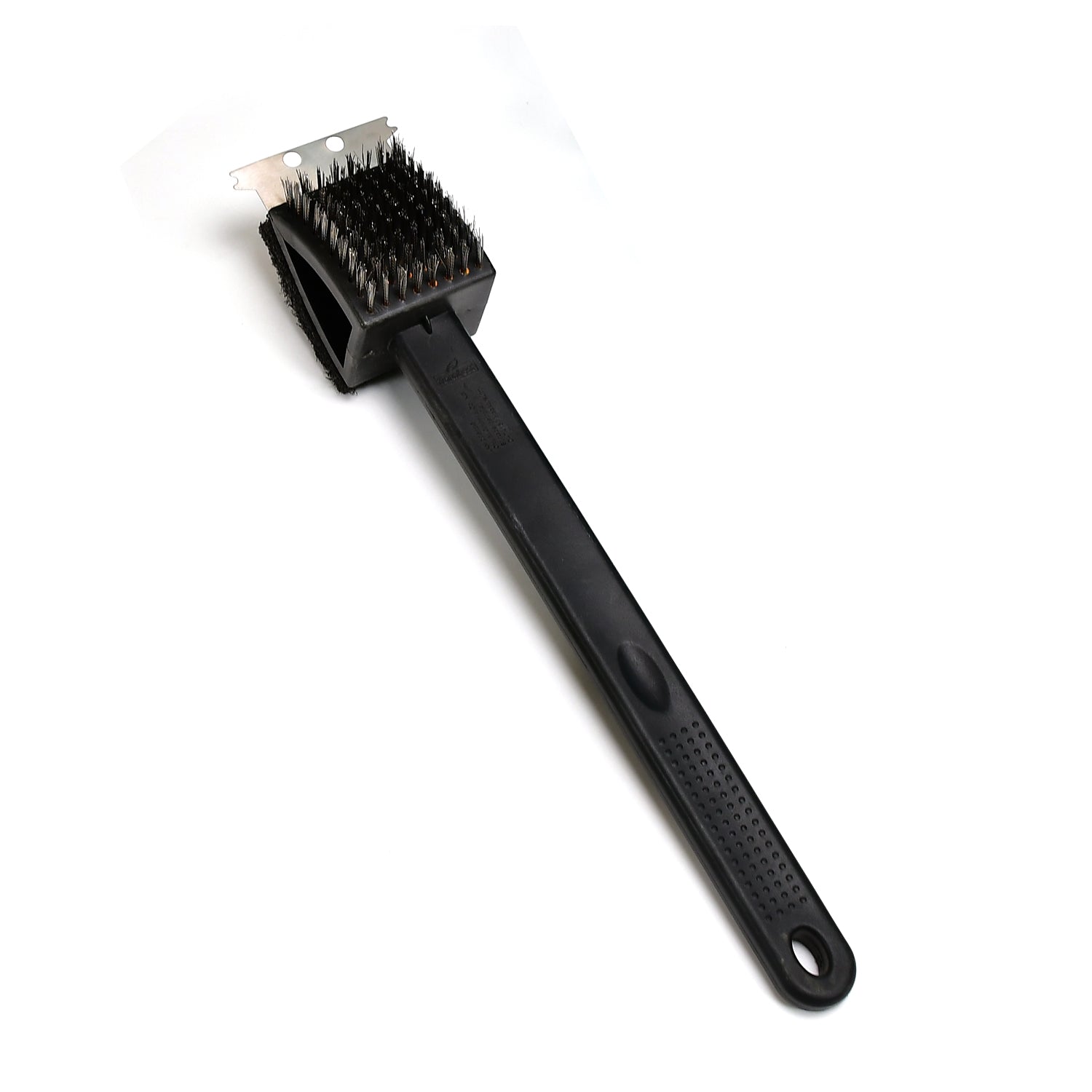 Black 2 Side Cleaning Brush with Scraper and Wire Brush Multi-Purpose Garage Bathroom and Household Cleaning Tool