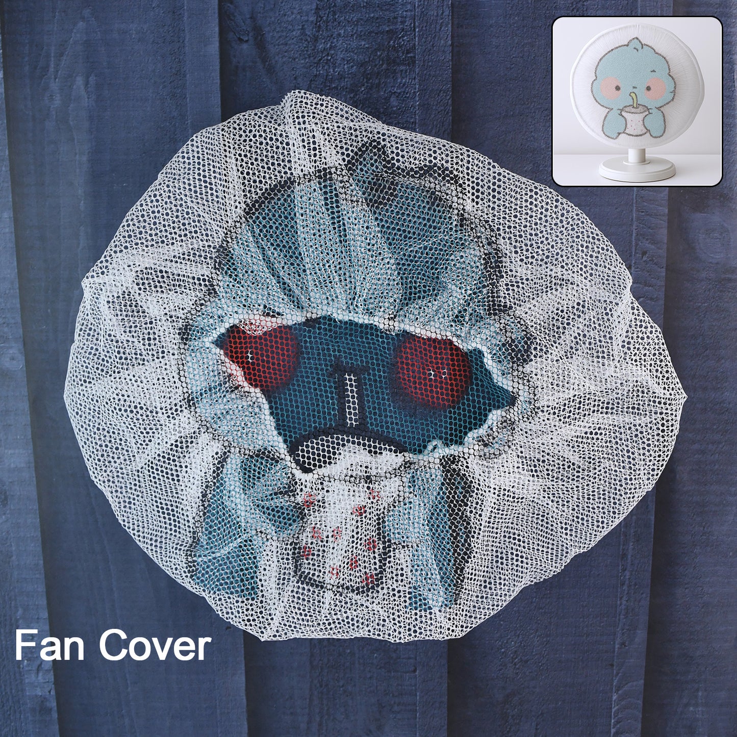 Cute Cartoon Character Fabric Mesh Fan Cover (1 Pc Mix Design)