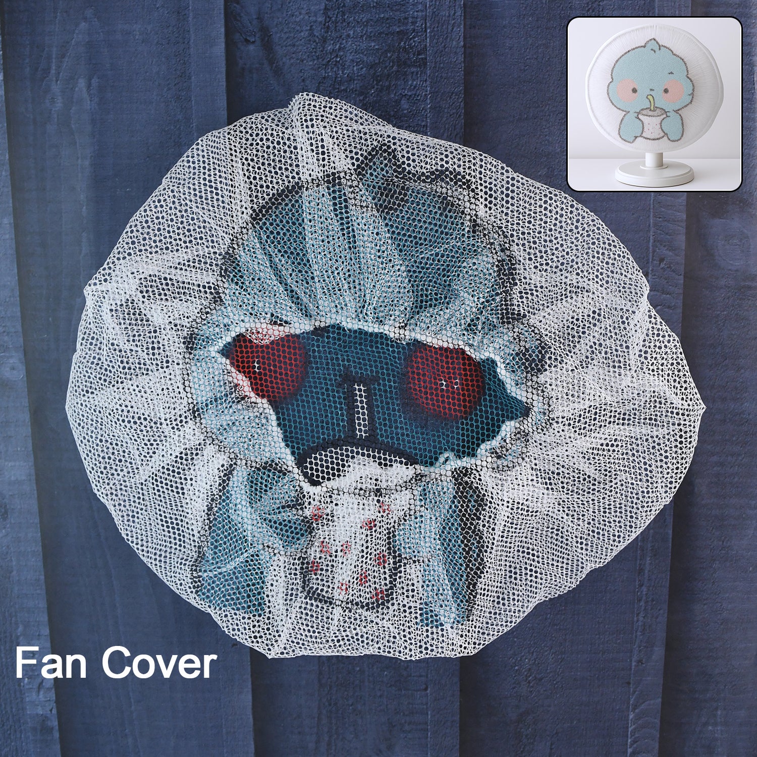 Cute Cartoon Character Fabric Mesh Fan Cover (1 Pc Mix Design)