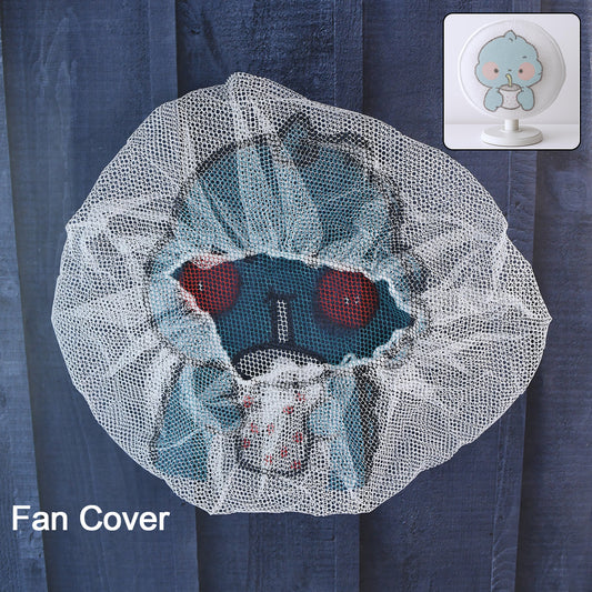 Cartoon Mesh Fan Dust Cover Elastic Protective Net for Table and Pedestal Fans Washable Dustproof Fan Cover (1 Pc Random Design)