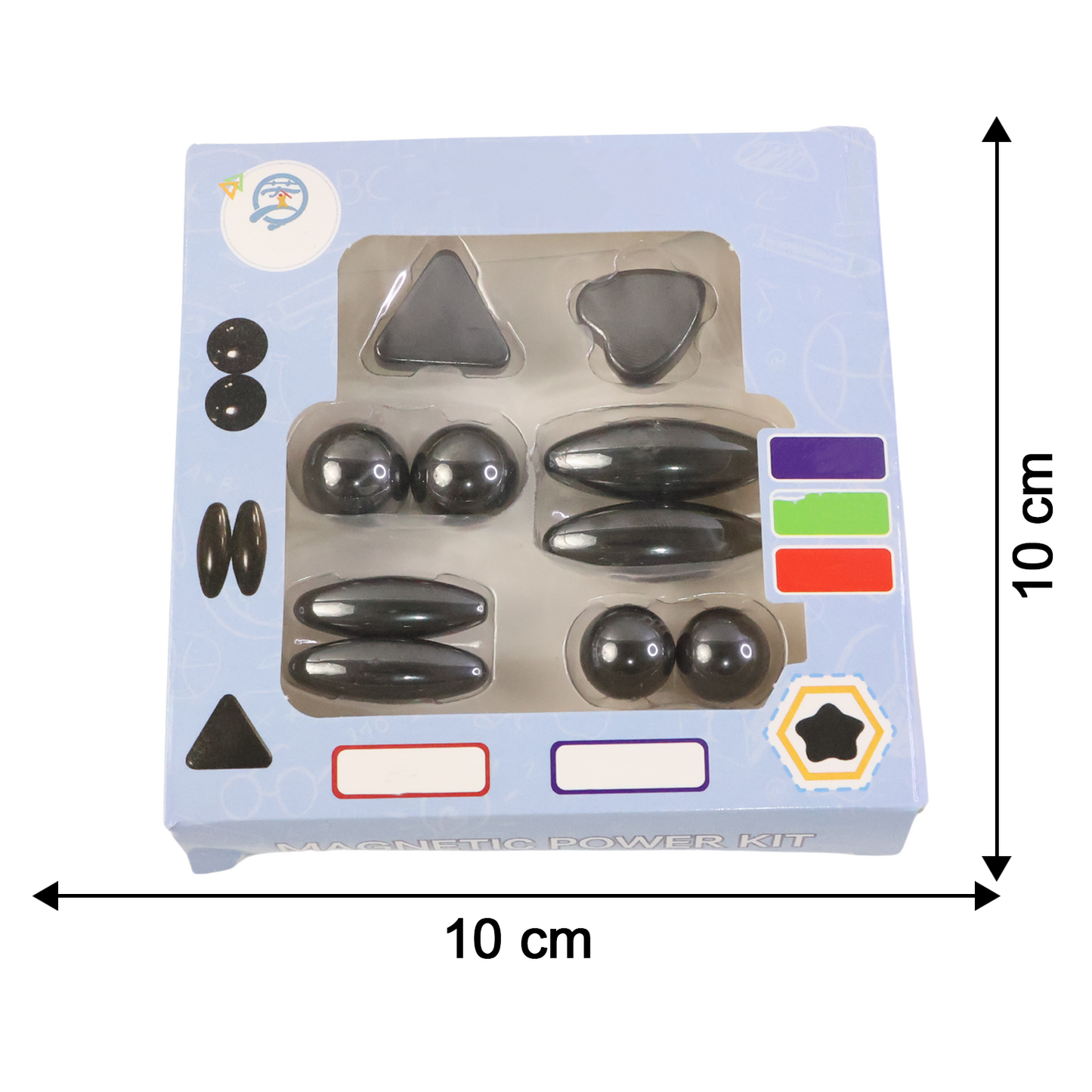 Magnetic Power Kit – 1 Set of Magnetic Shapes for Creative Building and STEM Learning, Cognitive Development, and Fun Building Activities