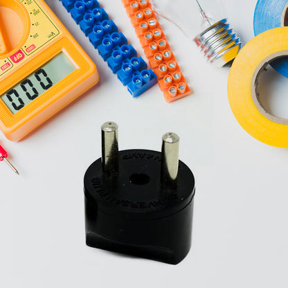 2 Pin 4 Amp Universal Plug Adapter Electrical Conversion Plug Converter for Indian Socket with Color Box (1 Pc)