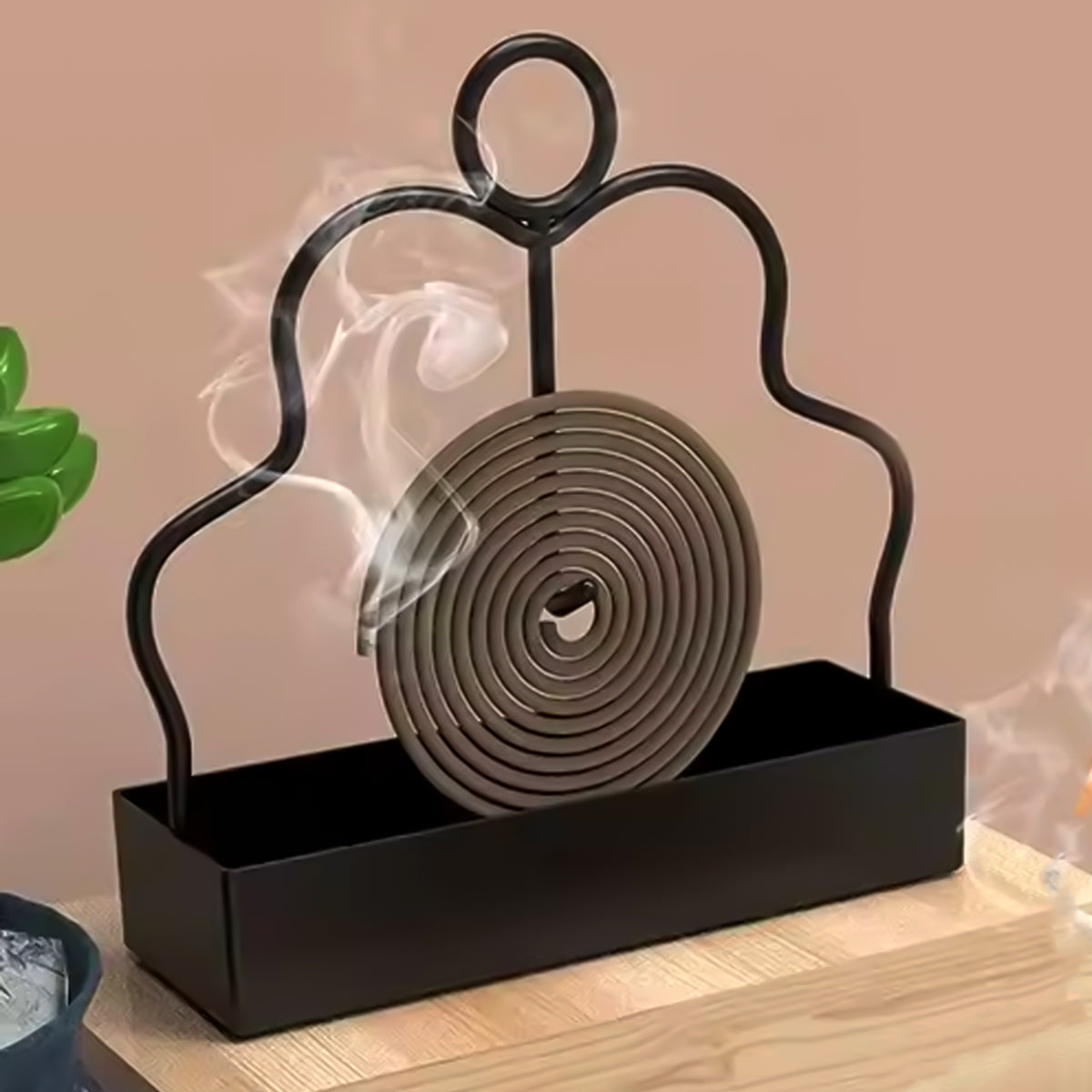 Mosquito Coil Holder Stand with Ash Catcher Tray, Hanging and Tabletop Coil Burner for Home, Bedroom, Balcony, Garden and Outdoor Use (1 Pc)