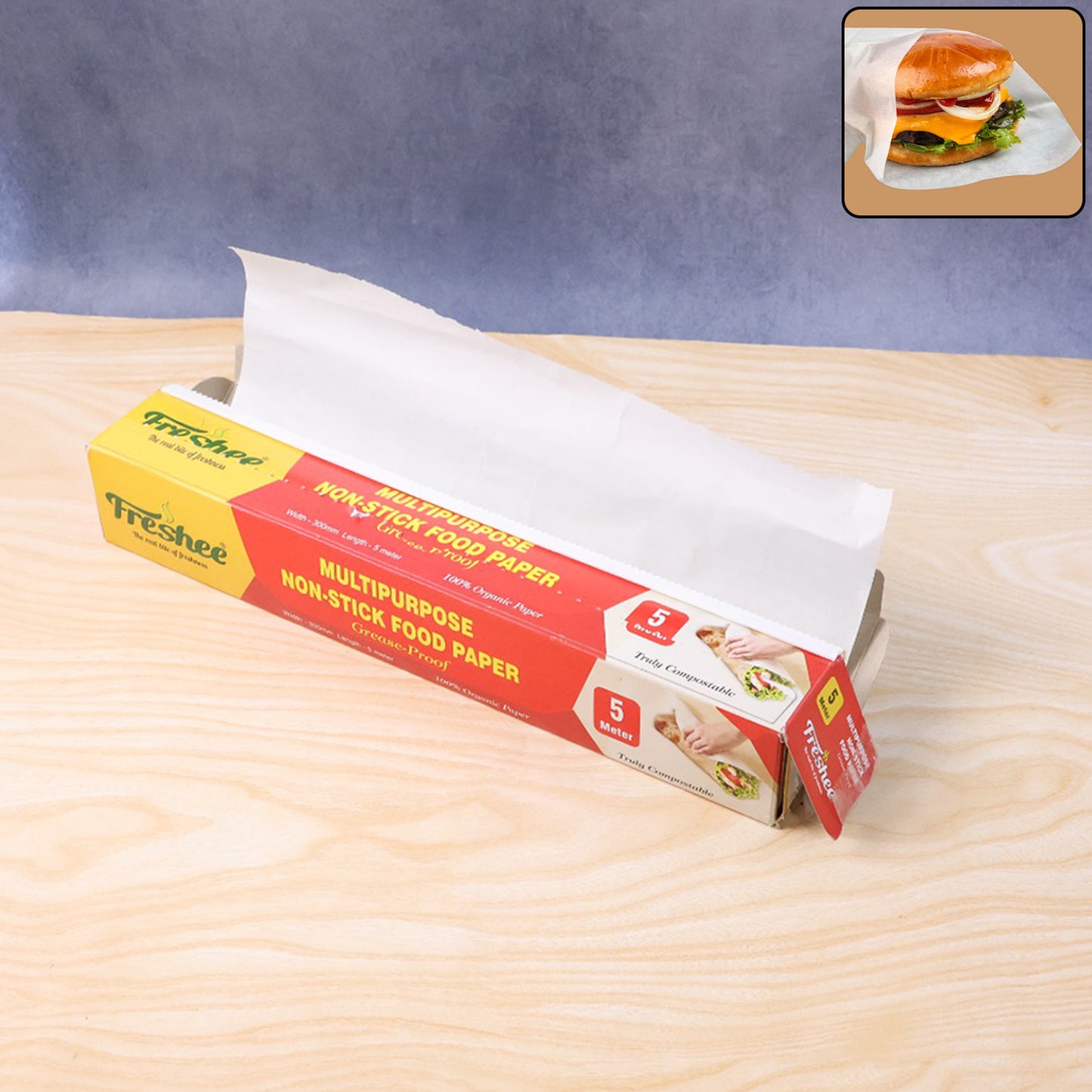 Freshee Multipurpose Grease-proof & Non-stick Food Paper Roll - 300 Mm x 5 Meter