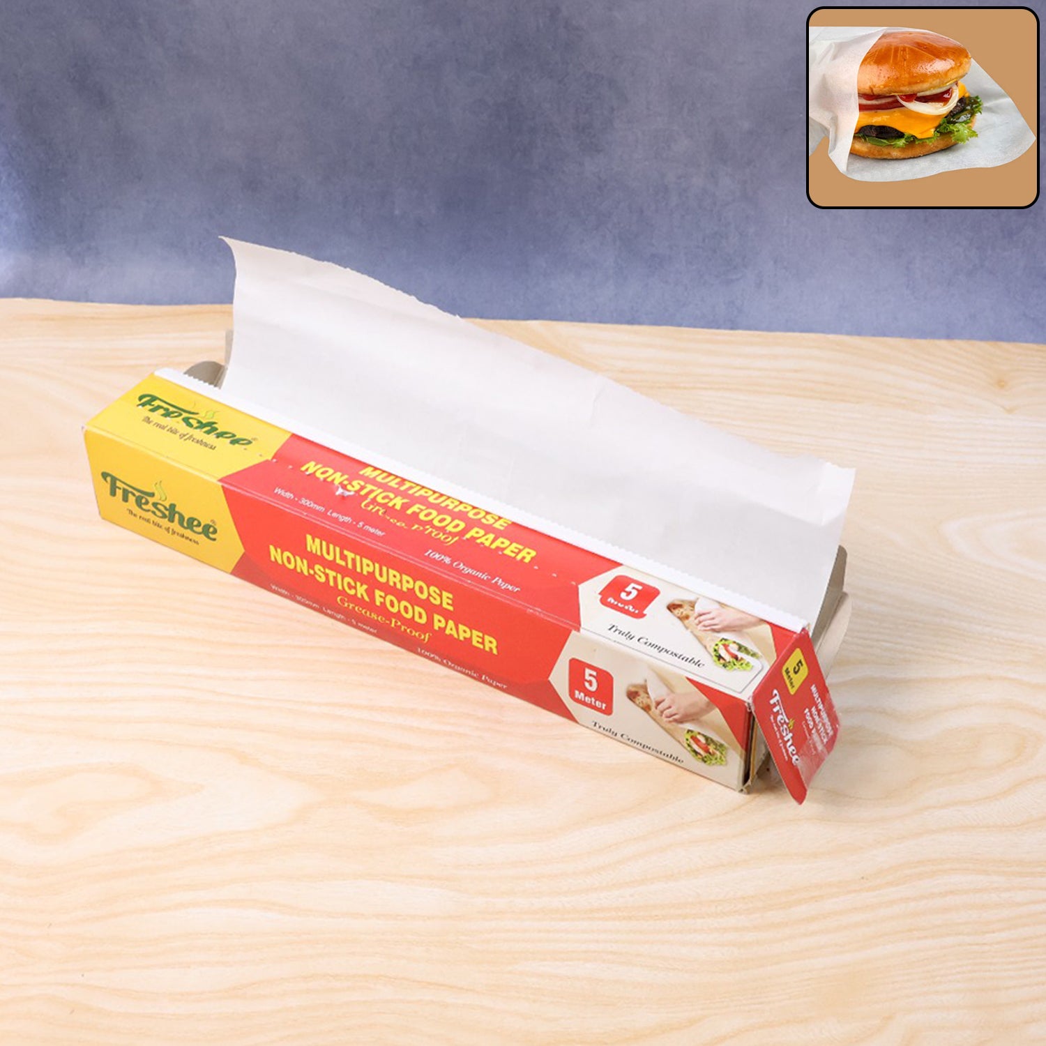 Freshee Multipurpose Grease-proof & Non-stick Food Paper Roll - 300 Mm x 5 Meter