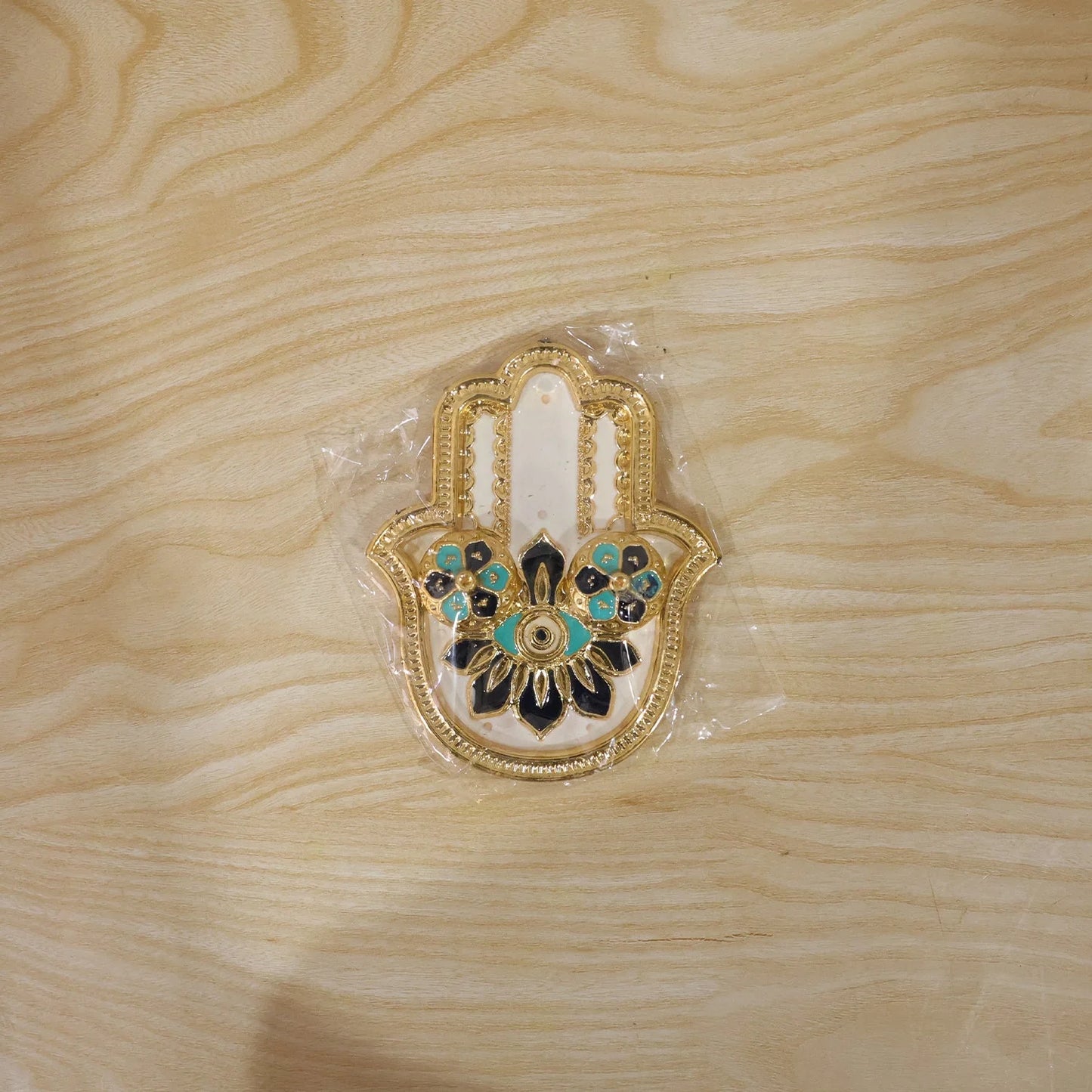 Hand Shaped Kankavati Kumkum Holder, Decorative Golden Roli Chawal Box with Lidded Containers for Puja, Tilak, Home Temple and Festive Rituals (1 Pc)