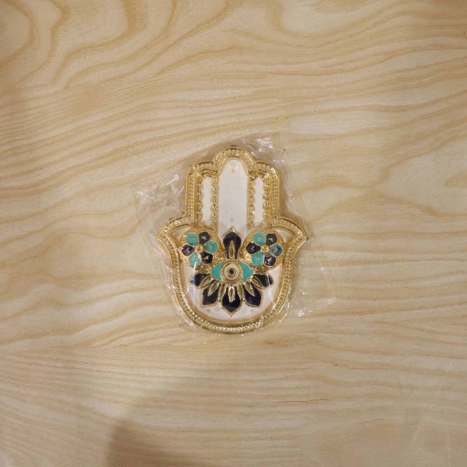 Hand Shaped Kankavati Kumkum Holder, Decorative Golden Roli Chawal Box with Lidded Containers for Puja, Tilak, Home Temple and Festive Rituals (1 Pc)
