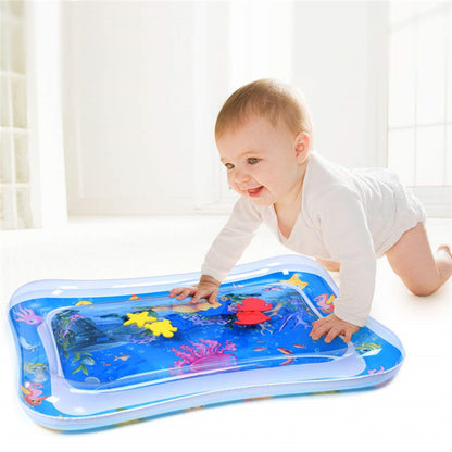 Baby Water Mat Inflatable Tummy Time Play Mat Activity Center for Infants 3 to 15 Months Sensory Development Toy (Assorted Design)
