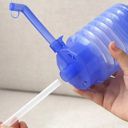 Hand Press Manual Drinking Water Pump Dispenser for Water Cans Portable Household Water Pressure Pump with Universal Bottle Adapter (1 Piece)