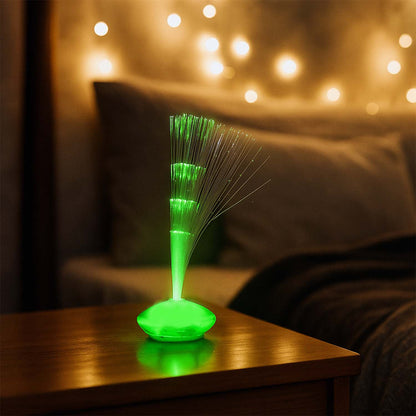 Fiber Optic LED Decorative Lamp – Color Changing Light Fountain Table Lamp for Party, Home Décor, Night Ambience and Festive Decoration (1 Pc)