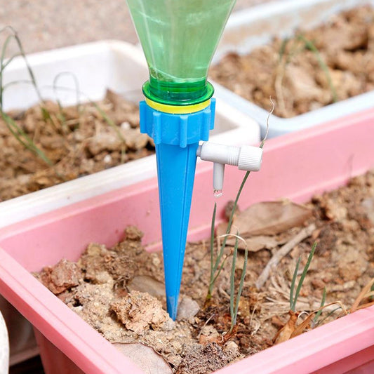 Plant Watering Spikes Self Watering Plant Dripper with Adjustable Slow Release Control Valve for Potted Plants Home Garden Balcony and Holiday Plant Care (10 Pcs)