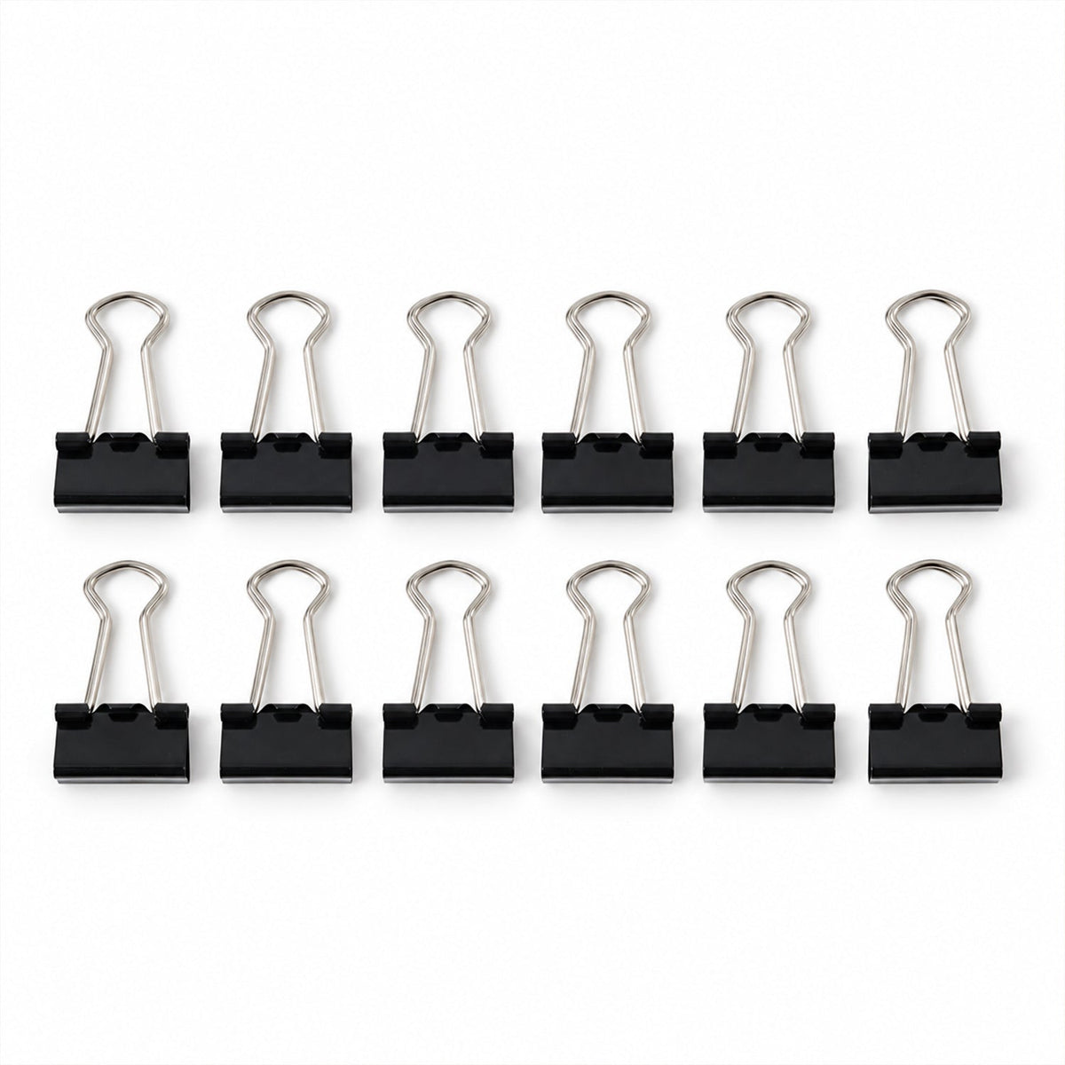 Metal Paper Holding Binder Clips For Office School And Home Organization (12 Pc 19 Mm)