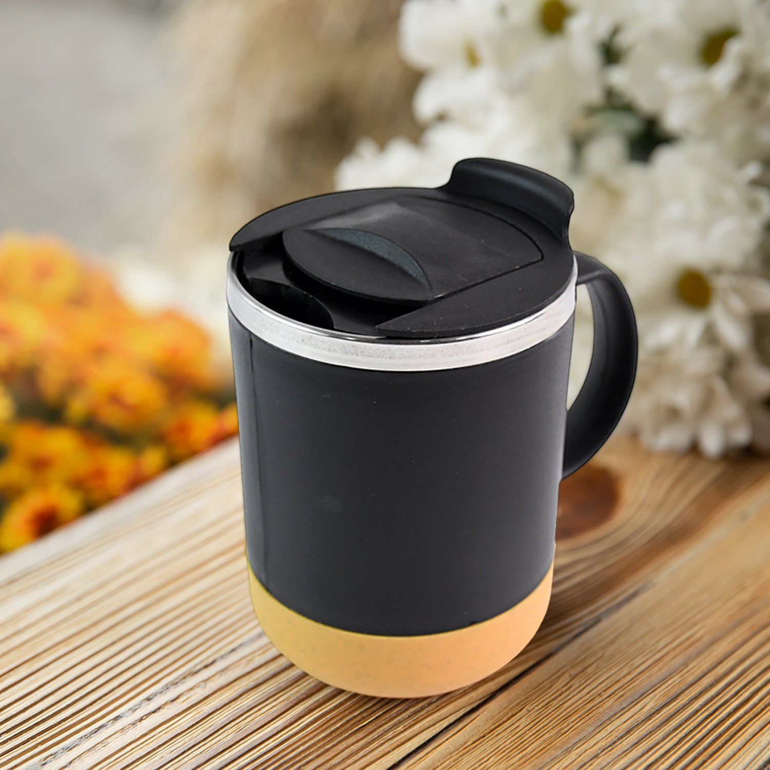 Insulated Coffee Mug With Spill-proof Lid (Approx 350ml, 1 Pc)