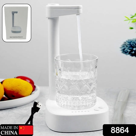 USB Rechargeable Desktop Water Bottle Dispenser with Intelligent One Button Operation Smart Tabletop Water Pump for Home Office and Camping