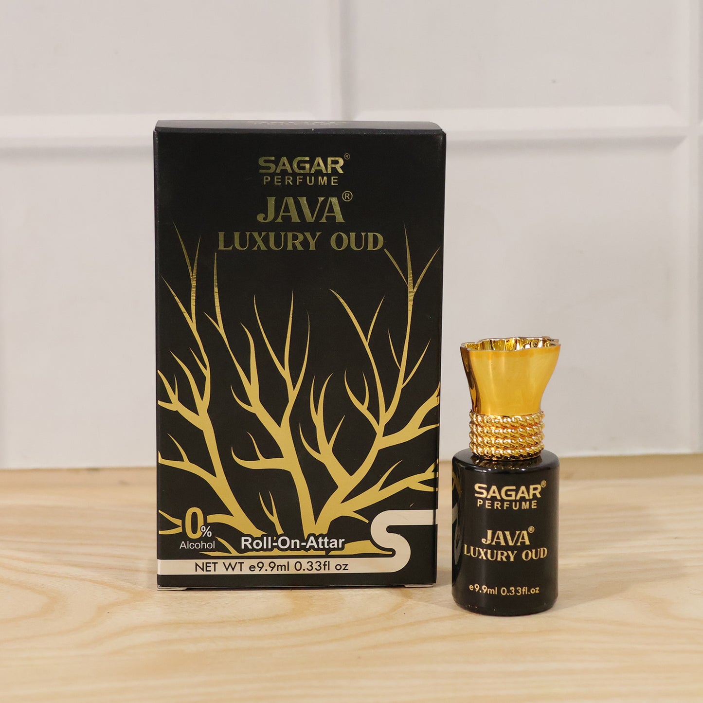 Sagar Java Luxury Oud Roll On Attar, Alcohol Free Long Lasting Woody Perfume Oil for Men and Women, 9.9 ml