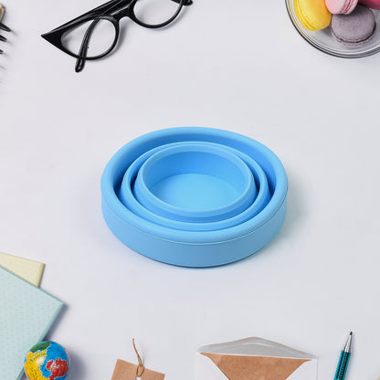Round Silicone Foldable Glass, Foldable Travel Mug Without Lid, Silicone Mug, Camping Cup, Lightweight Travel Drinking Mug, Fancy Stylish Mug (1 Pc)