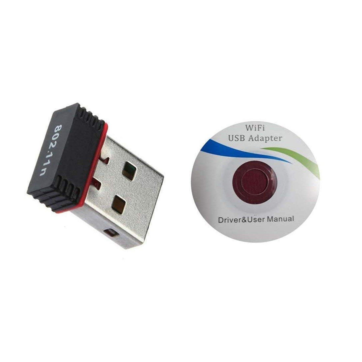 Mini USB Wi Fi Receiver Wireless Network Adapter 300 Mbps with Driver CD for PC Laptop Desktop (1 Pc)