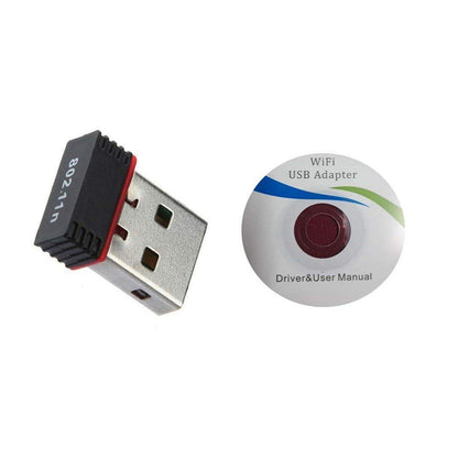 Mini USB Wi Fi Receiver Wireless Network Adapter 300 Mbps with Driver CD for PC Laptop Desktop (1 Pc)
