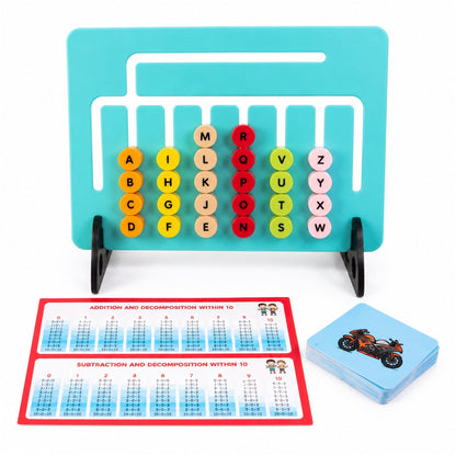2 In 1 Abc And Maths Activity Board With Sliding Letters For Learning (22x18 Cm)