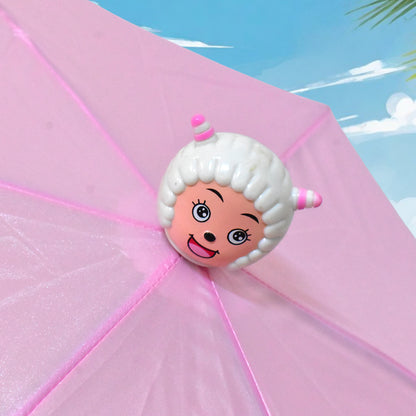 Cartoon Shape UV Protection Sun Umbrella for Kids Foldable Cute Travel Umbrella for Children Girls and Boys Mix Design and Color Pack of 1