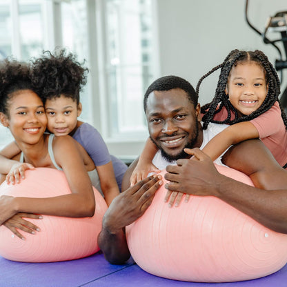 65 cm Anti Burst Exercise Ball with Inflation Pump Non Slip Yoga Ball for Pilates Core Training Home Gym and Pregnancy Fitness