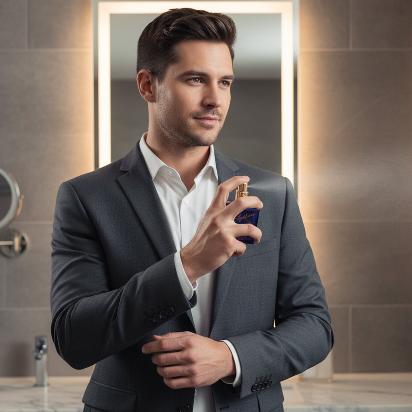 Signature Premium Blue Eau De Perfume 30 ML Long Lasting Fresh Fragrance Spray for Men in Designer Glass Bottle