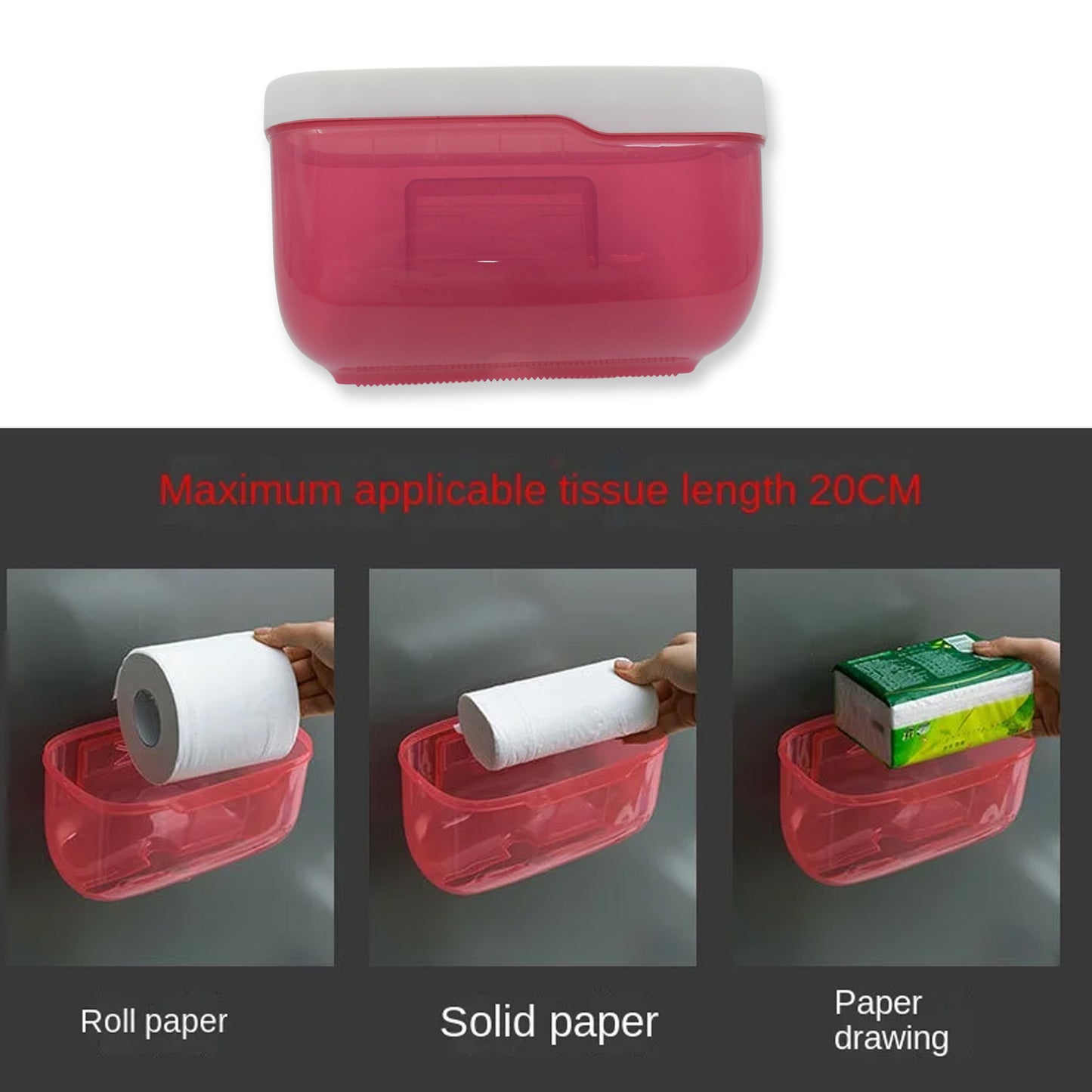 Multifunction 2-in-1 Bathroom Tissue Box Holder with Phone & Tablet Shelf