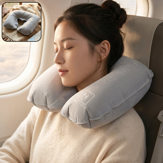 3 in 1 Travel Comfort Kit Neck Pillow Eye Mask Earplugs Portable Sleep Support Set for Flight Office Home Travel (1 Set)