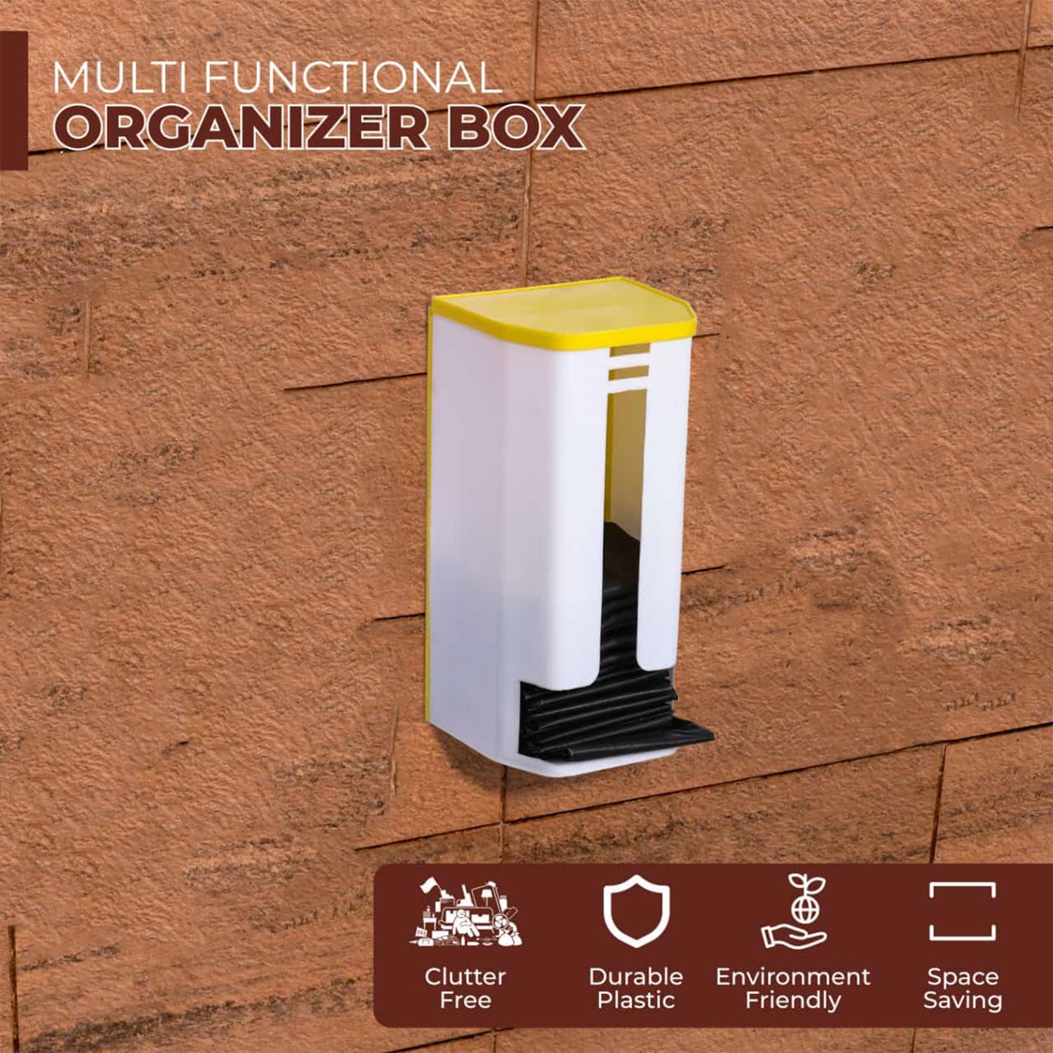 Wall-Mounted Plastic Bag Dispenser - (1 Pc)