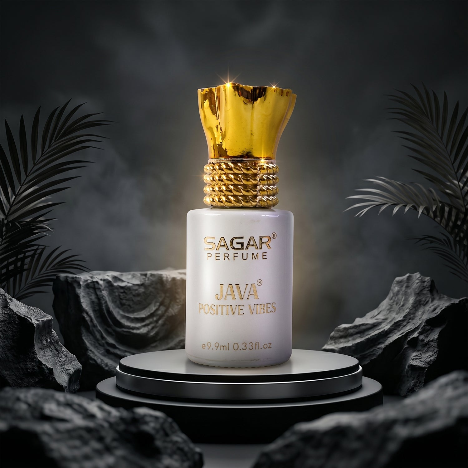 Sagar Java Positive Vibes Roll On Attar, Alcohol Free Long Lasting Fresh Perfume Oil for Men and Women, 9.9 ml