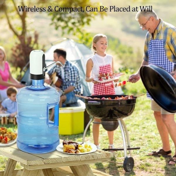 USB Rechargeable Automatic Drinking Water Dispenser Pump with Stainless Steel Spout Portable One Touch Water Bottle Pump for 20 Litre Water Cans (1 Piece)