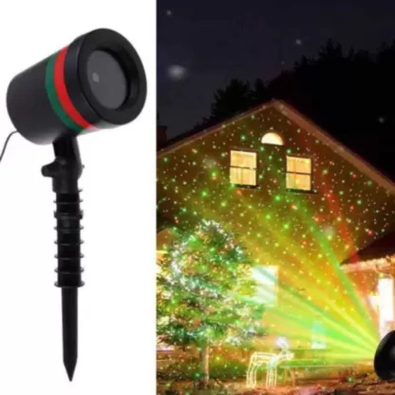 Star Fairy Motion Laser Lights Projector for Outdoor and Indoor Garden Lawn Landscape Home Office Diwali Christmas Navratri Party Decorative Light Waterproof Multicolor (No Remote Button)