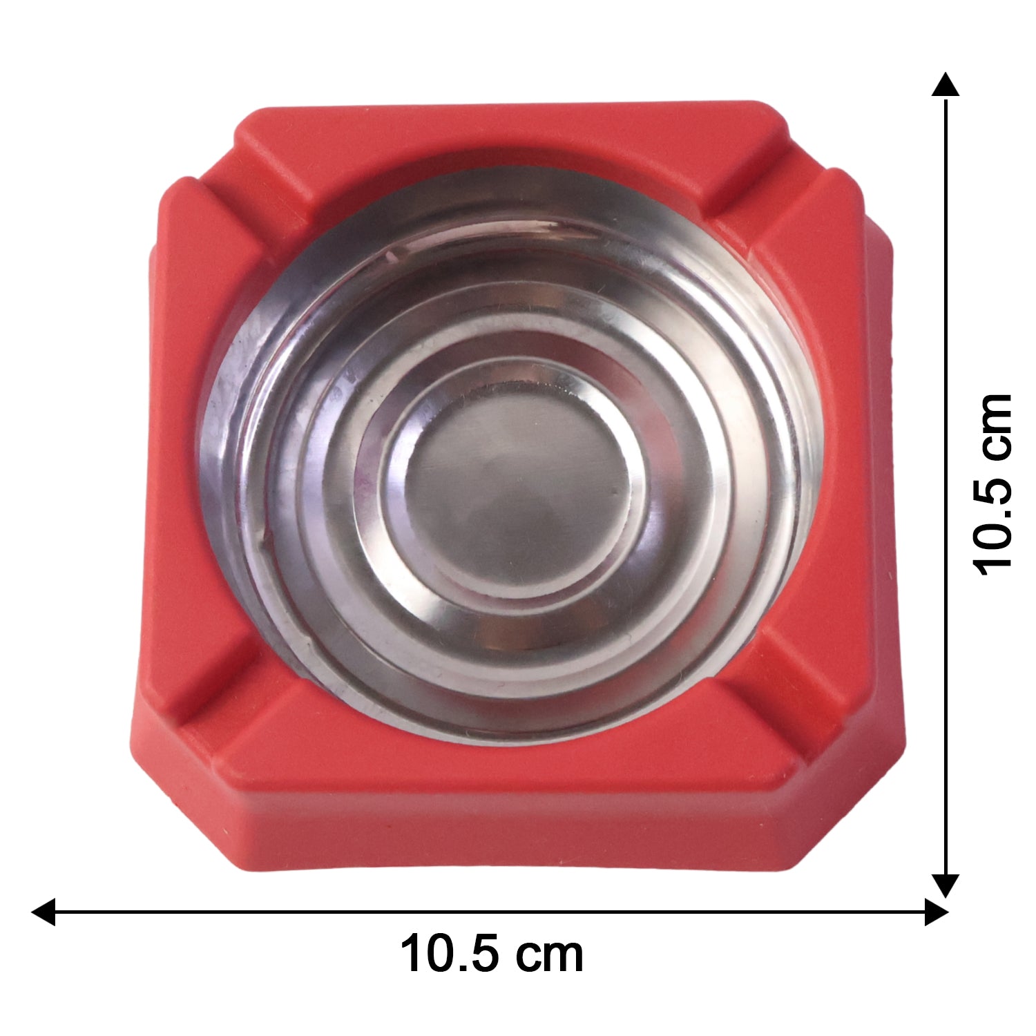 Heat-Resistant Ashtray with Stainless Steel Inner Bowl for Home, Office &amp; Tabletop Use – Durable Smoke Ash Holder with Stable Base and Easy-Clean Design