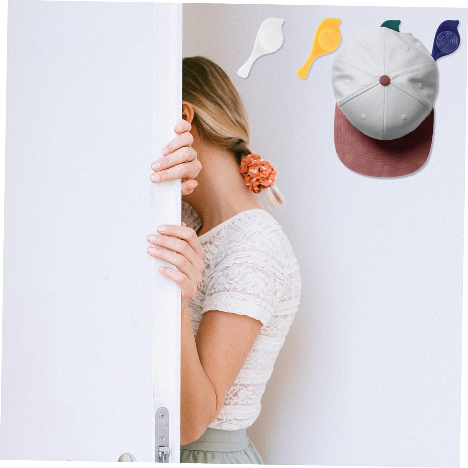 Bird Shape Self Adhesive Wall Hooks | Decorative No Drill Towel, Coat, Hat and Key Holder Hooks for Bathroom, Kitchen, Bedroom and Office | 4 Piece Set