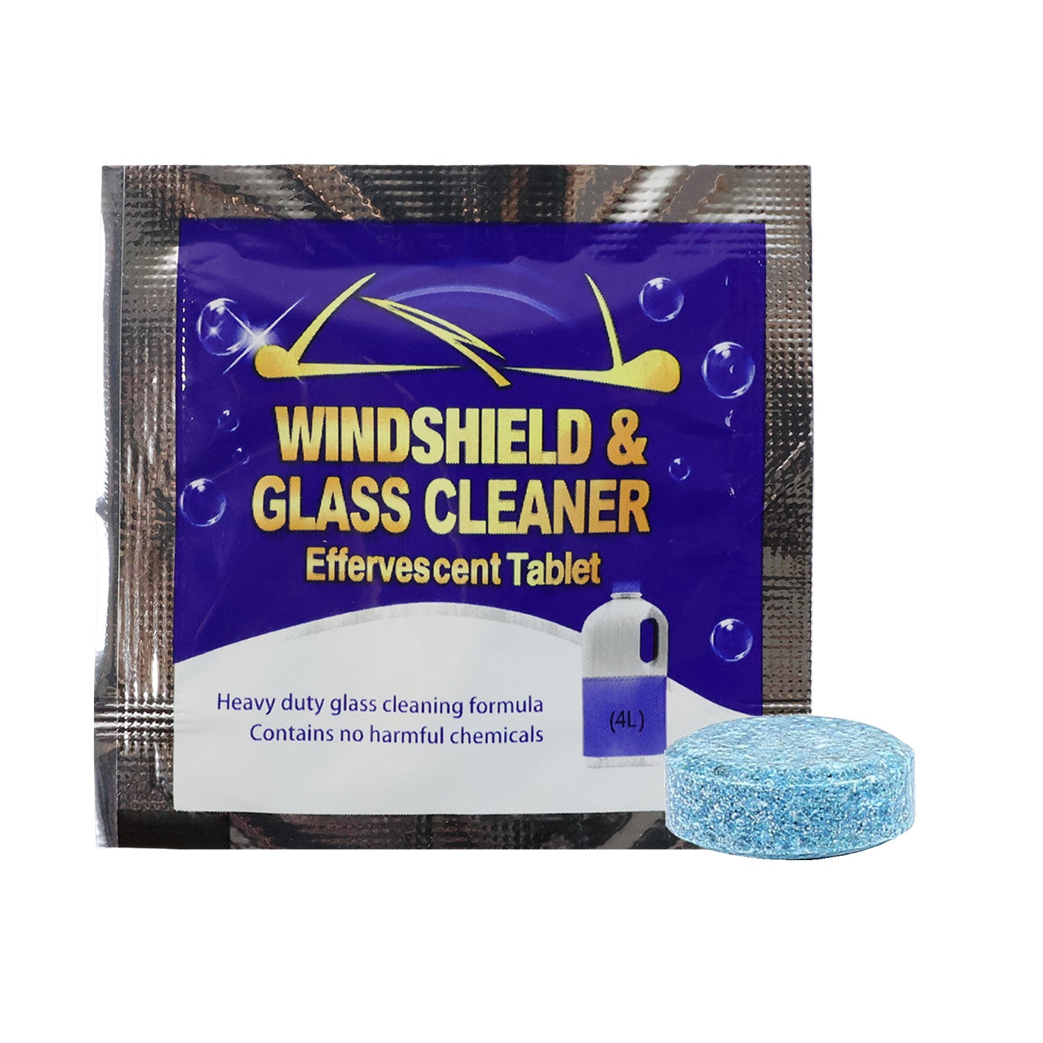 Auto Windshield Cleaner Glass Tablets, Car Wiper Detergent Effervescent Tablets (Pack of 10)