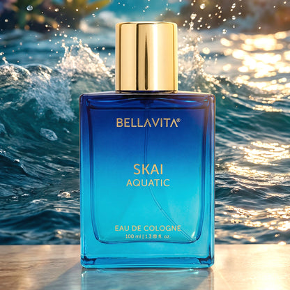 Bellavita Premium Skai Aquatic Eau De Cologne Perfume - 100 Ml